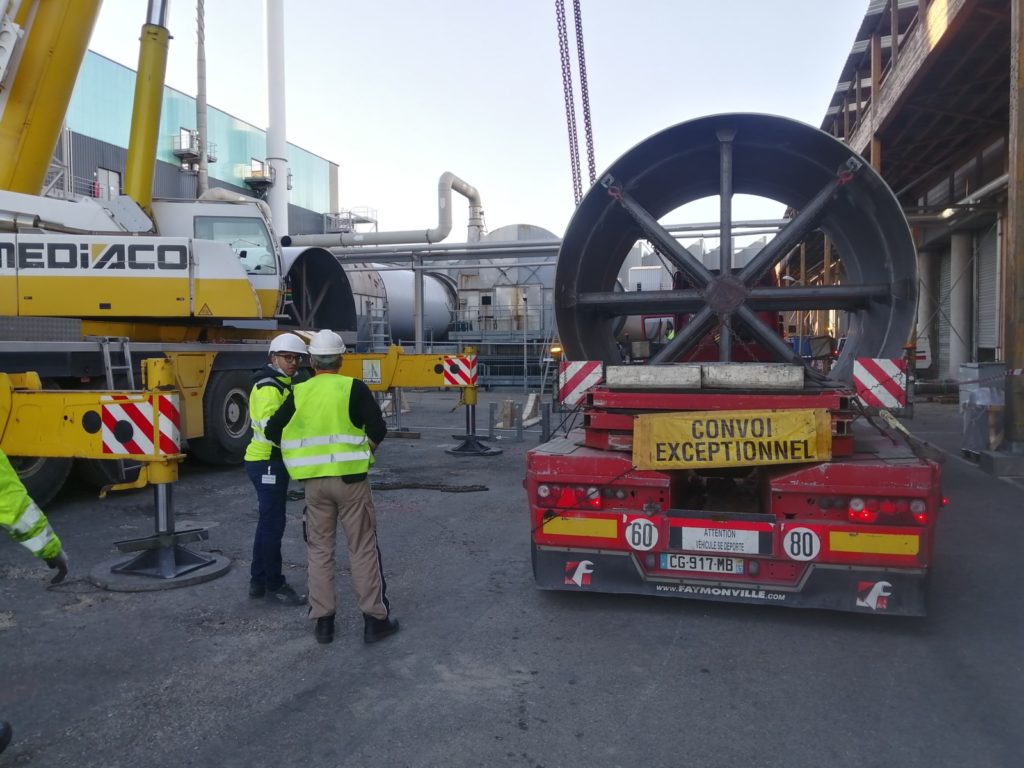 d-Sercem industrie-rotary-drum-ingeneering-renovation-of-a-pre-fermentation-rotating-drum-shell sections before unloading